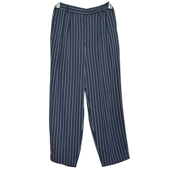 Aritzia Babaton Modesto Navy Pinstripe Ankle Trousers Pants Women Size  US 4 - Picture 8 of 12